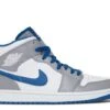 Air Jordan 1 Mid 'Cement True Blue' -Retro Shoes Shop 1 485
